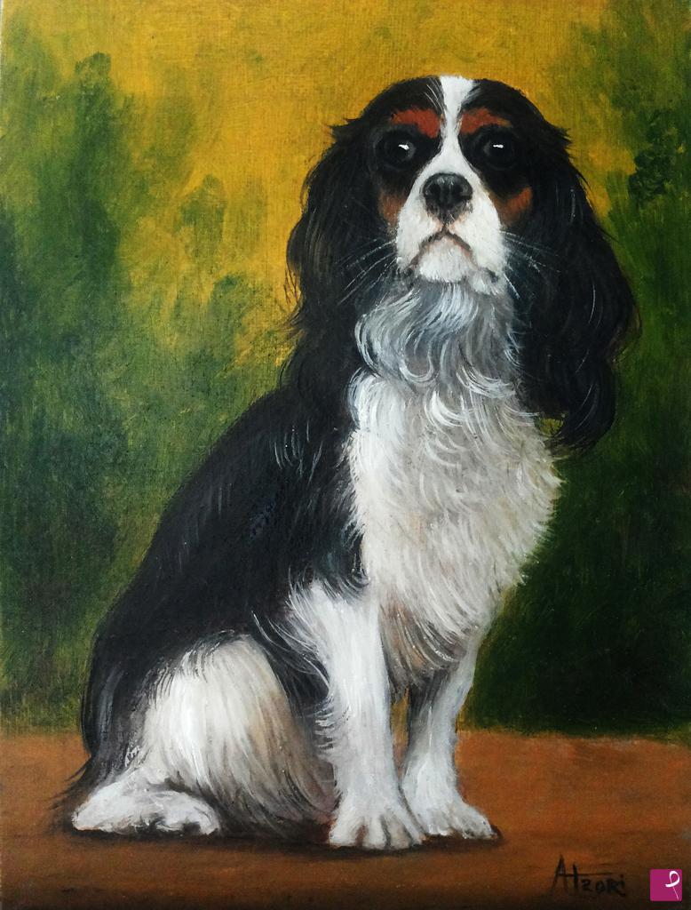 quadri in vendita online - Cavalier King Charles spaniel