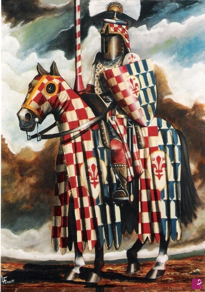 quadri in vendita online - Cavaliere della famiglia Guicciardini. " Arezzo".