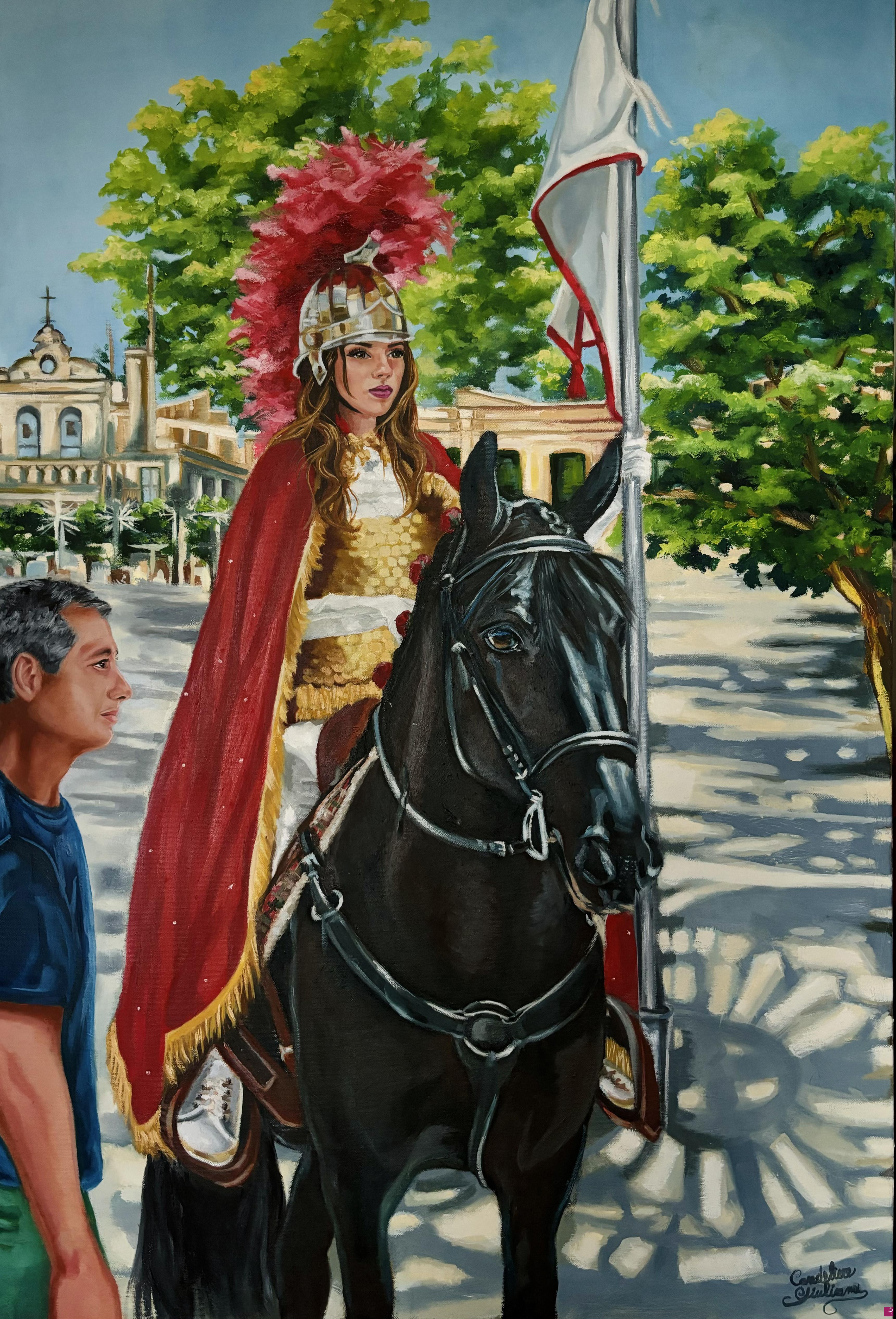 quadri in vendita online - Cavaliere della Madonna della Bruna