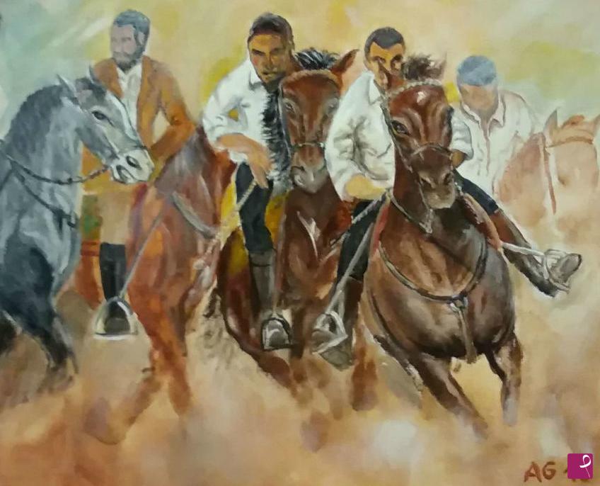 quadri in vendita online - cavalieri de S'Ardia