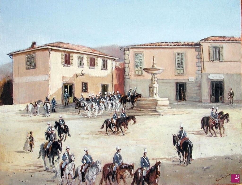 quadri in vendita online - Cavalleria a Settignano