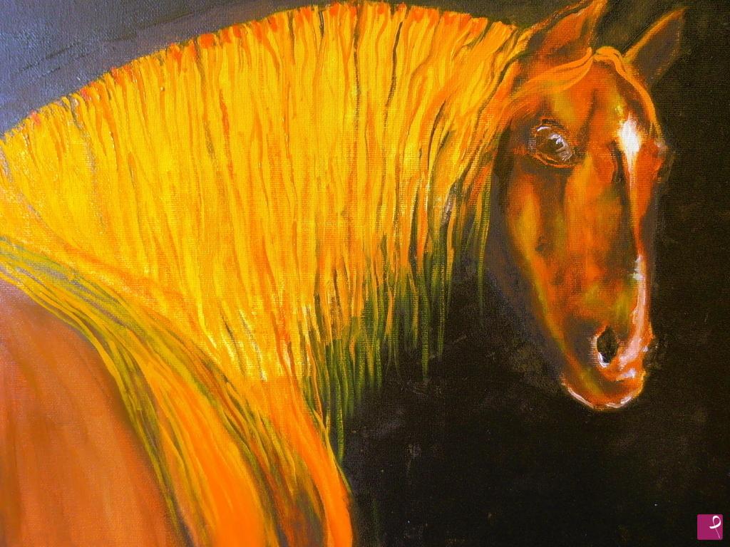 quadri in vendita online - cavallo arabo sauro