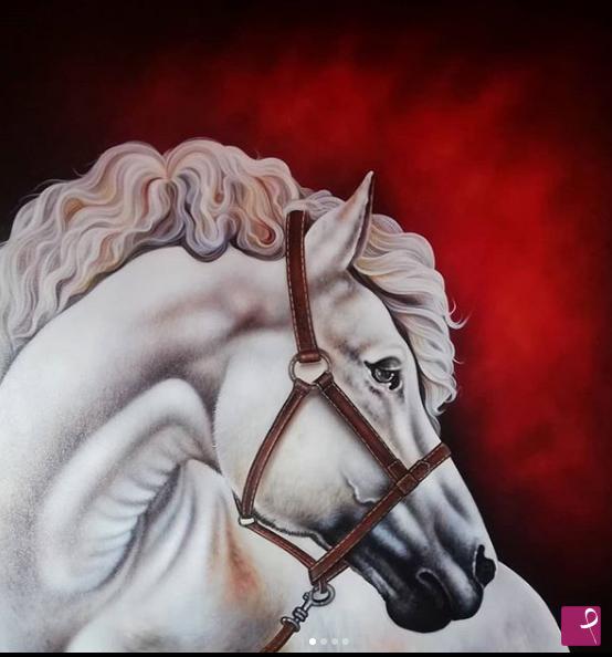 quadri in vendita online - Cavallo bianco