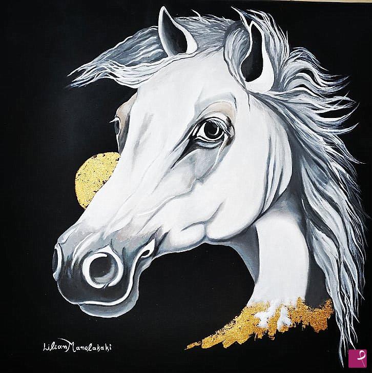 quadri in vendita online - cavallo bianco