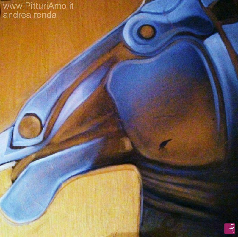quadri in vendita online - cavallo blu