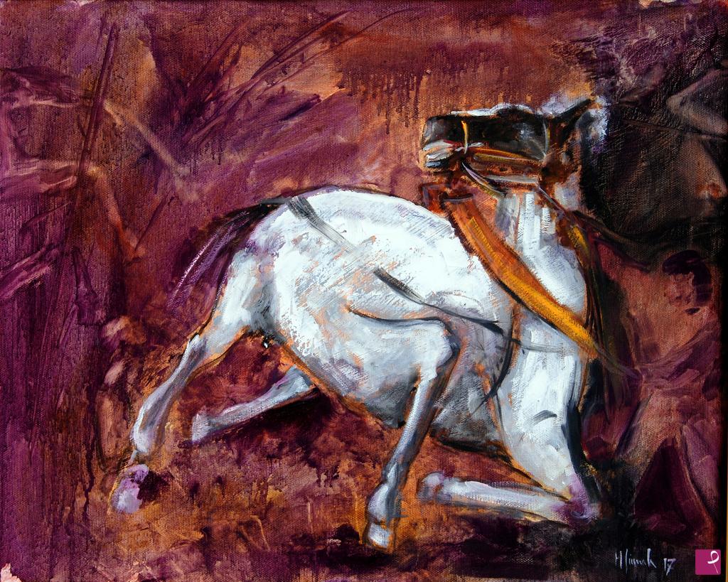 quadri in vendita online - Cavallo caduto