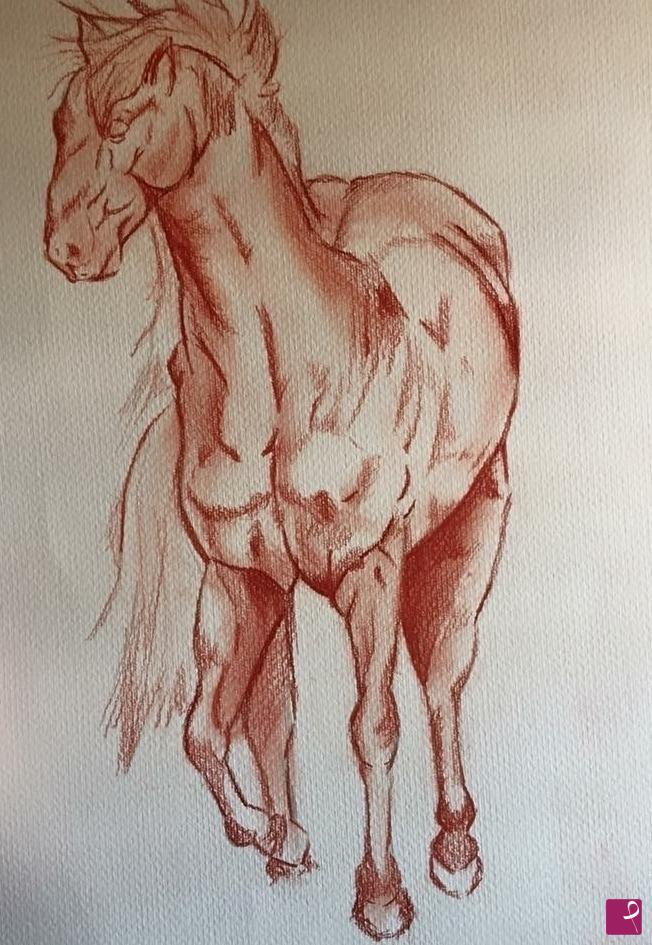 quadri in vendita online - Cavallo da tiro
