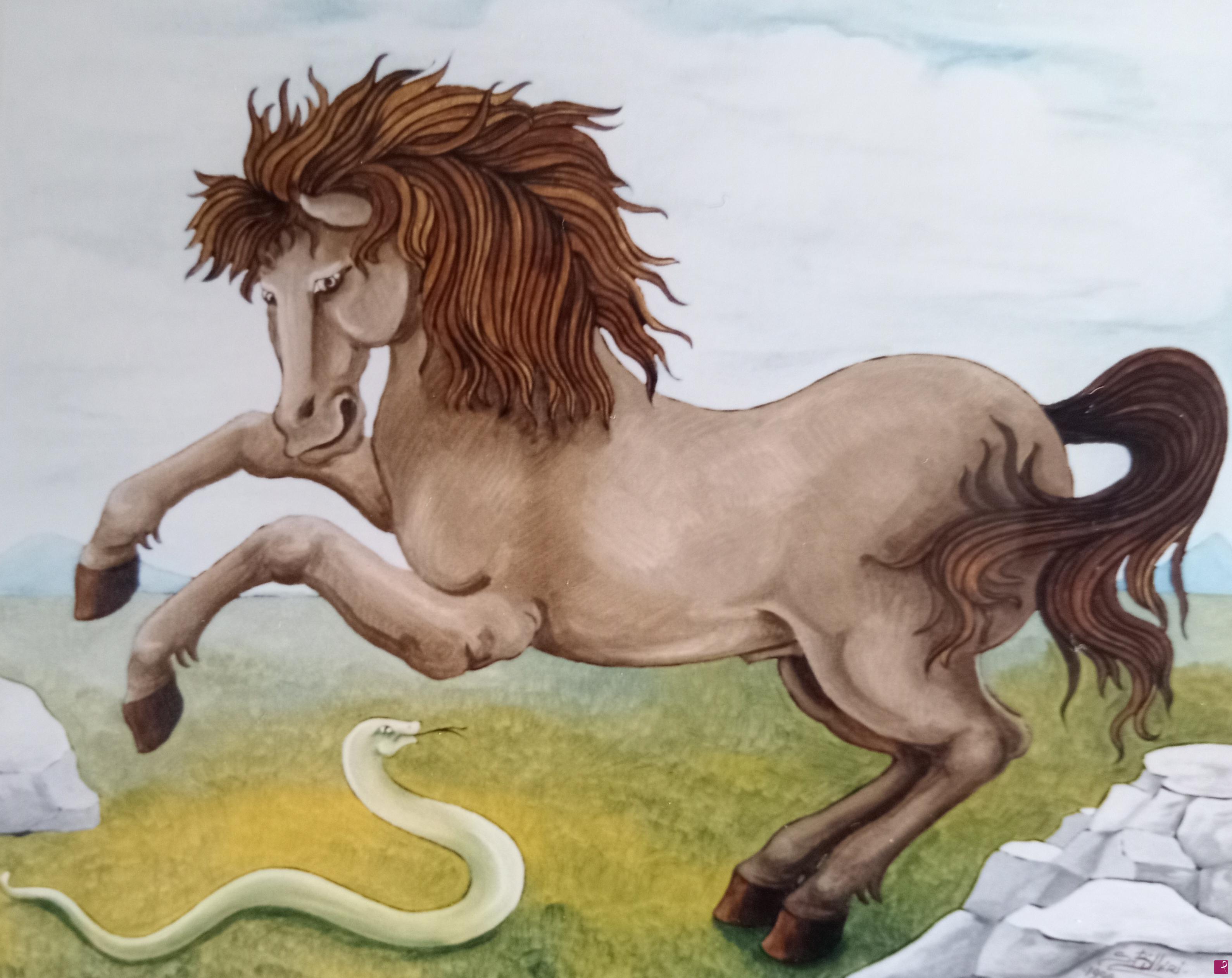quadri in vendita online - Cavallo e serpente (Cat.n°43)
