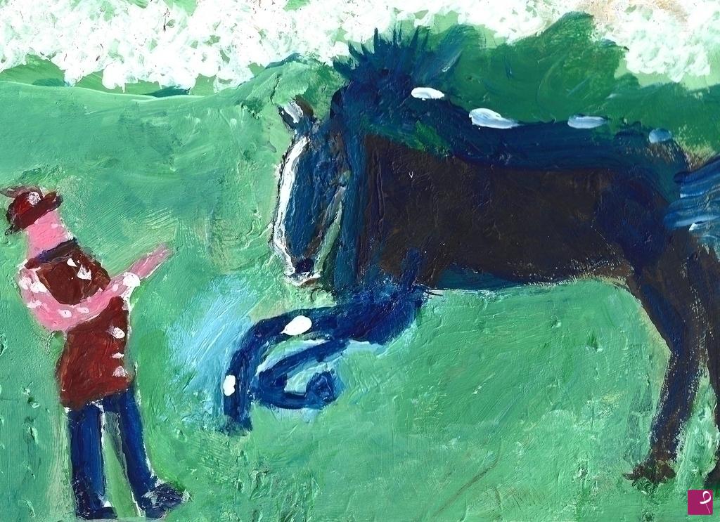 quadri in vendita online - Cavallo imbizzarrito