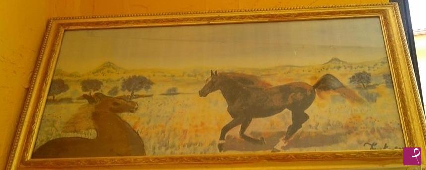 quadri in vendita online - Cavallo in corsa