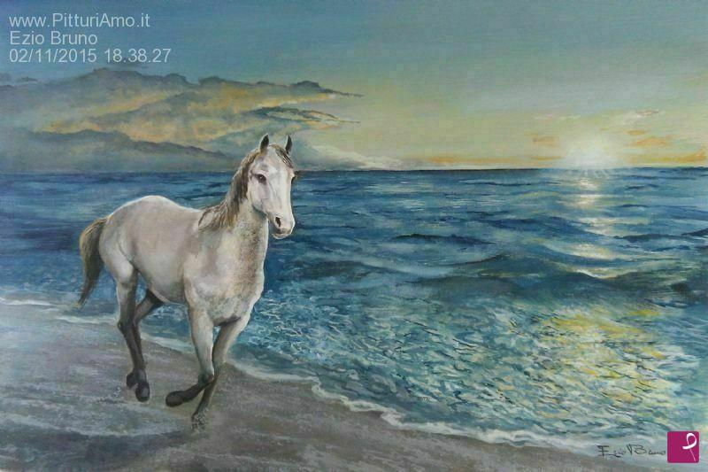 quadri in vendita online - Cavallo mare