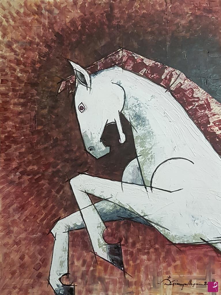 quadri in vendita online - Cavallo ribelle