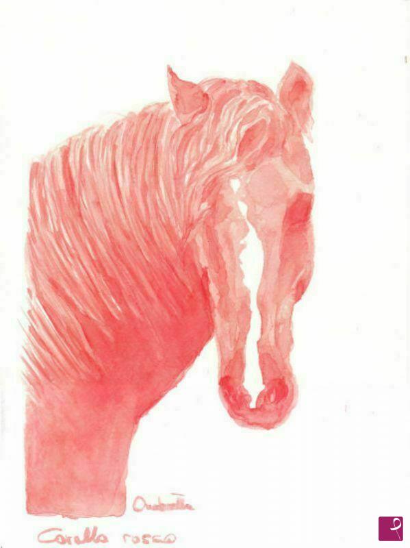 quadri in vendita online - cavallo rosso
