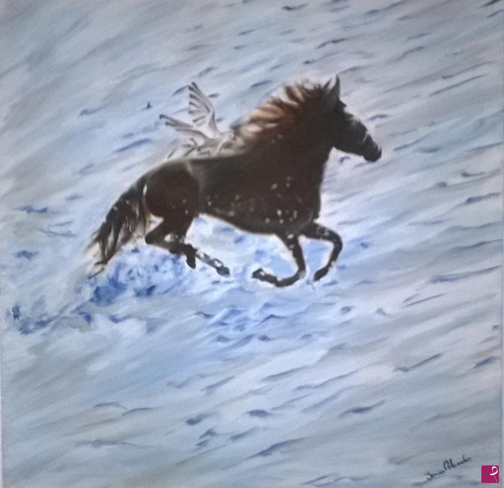 quadri in vendita online - Cavallo verso la libertà