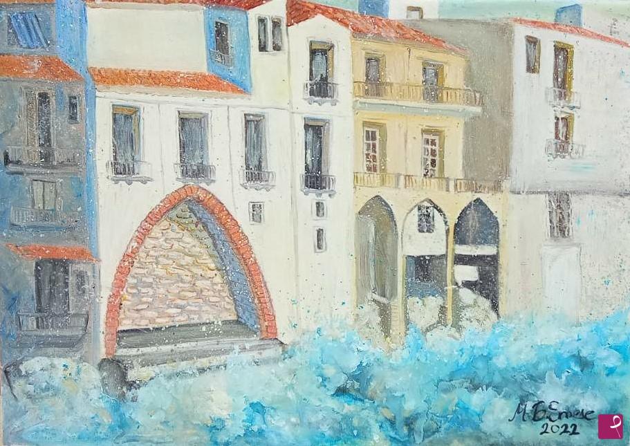 quadri in vendita online - Cefalù e la tempesta