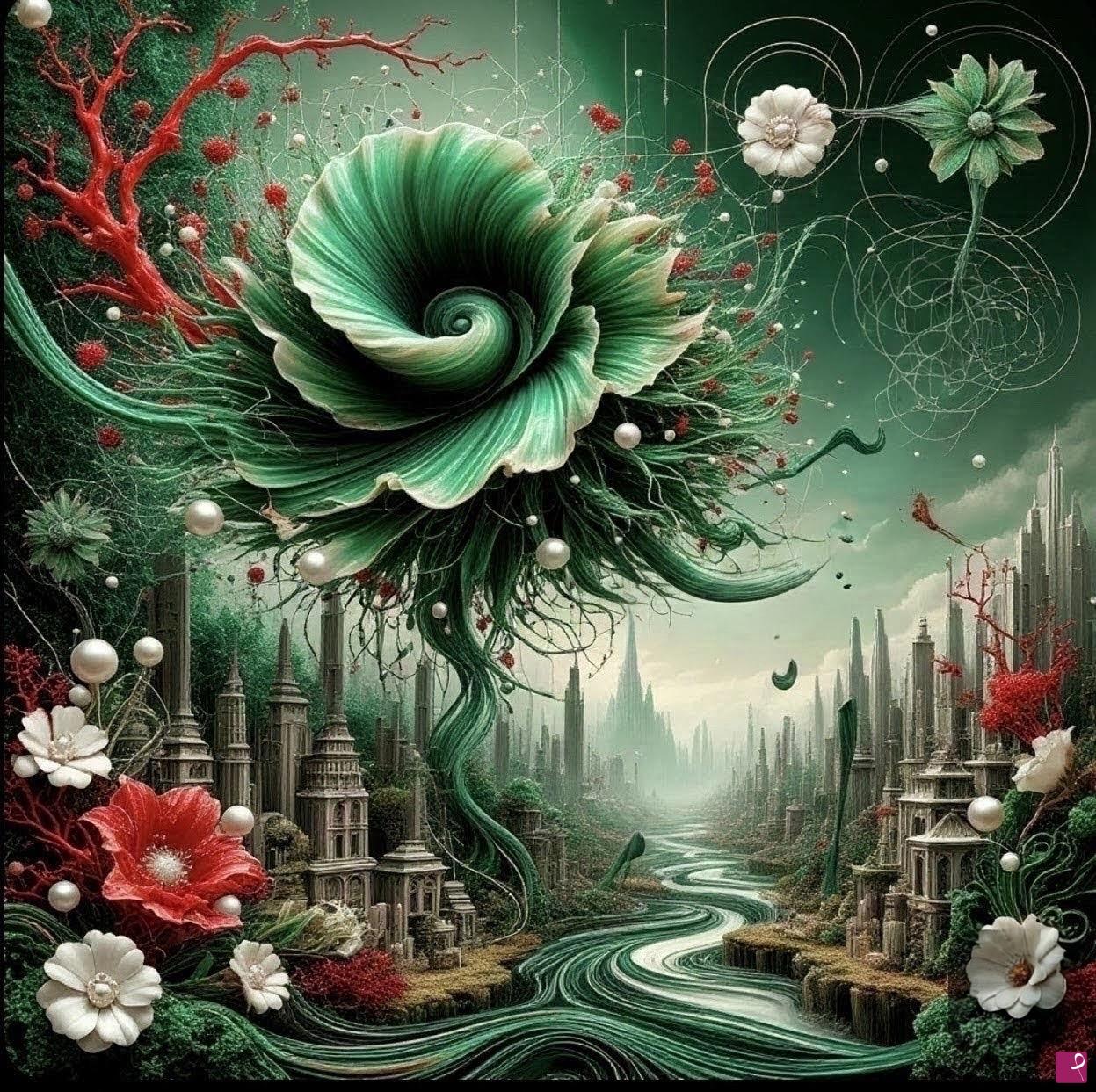 quadri in vendita online - Celestial Flower
