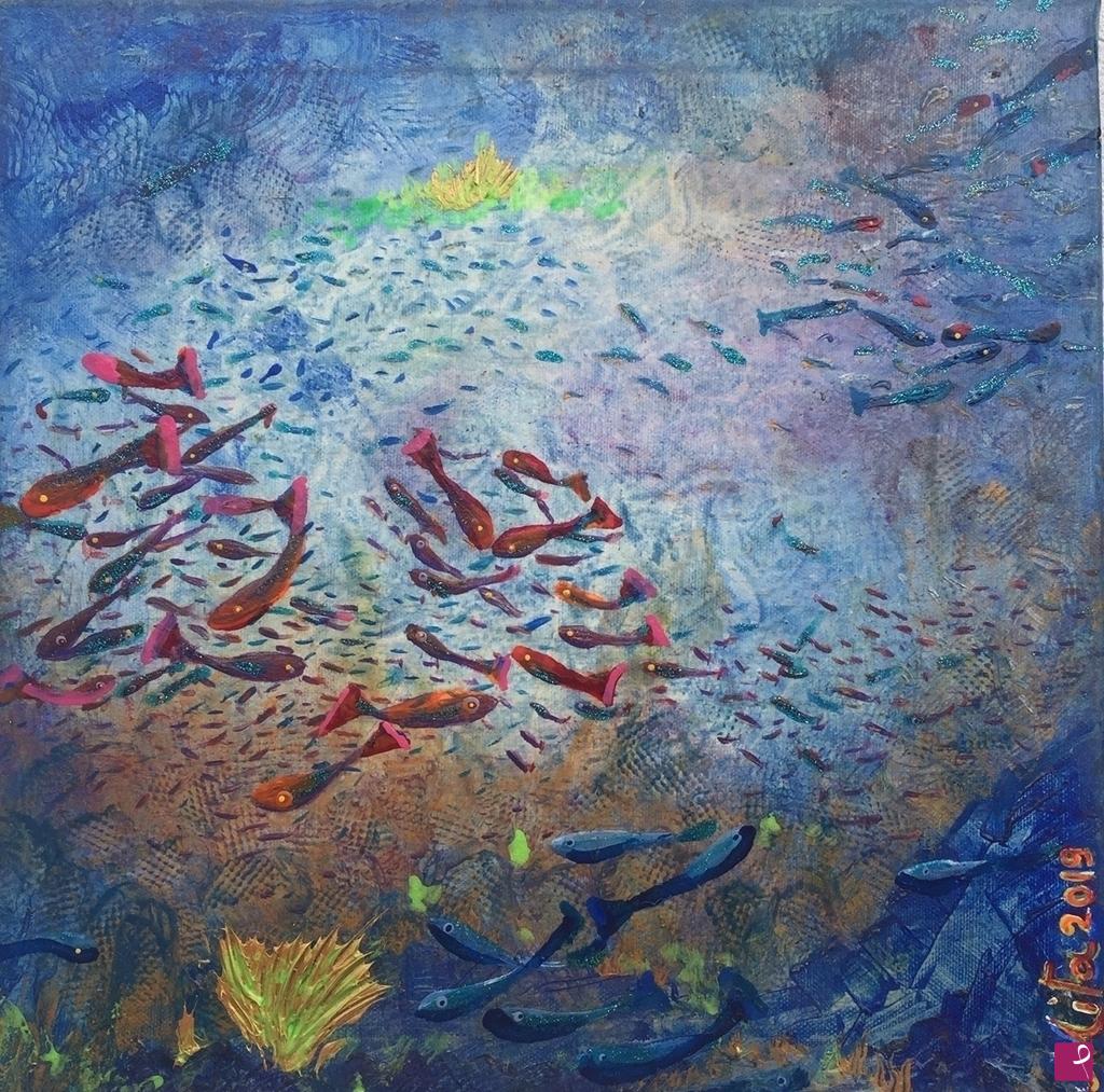 quadri in vendita online - CELESTIAL UNDERWATER LANDSCAPE