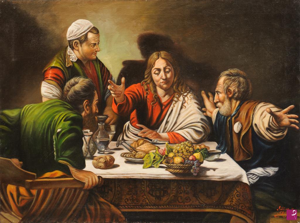 quadri in vendita online - Cena in Emmaus