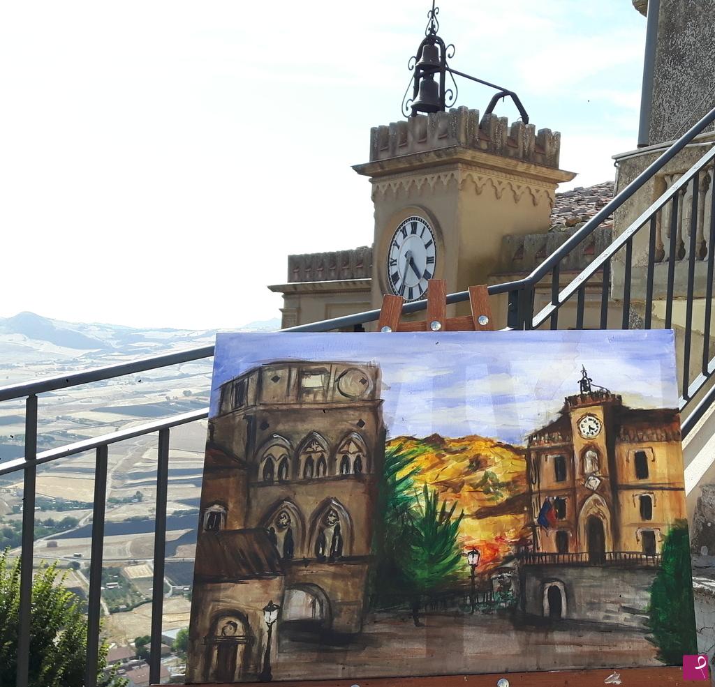 quadri in vendita online - Centro storico di Gangi (Sicilia)