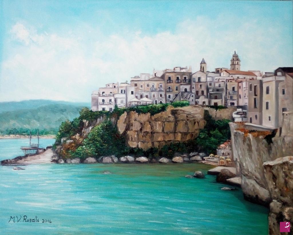 quadri in vendita online - centro storico di Vieste sul mare 
