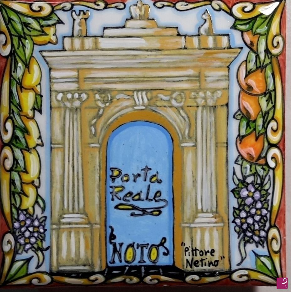 quadri in vendita online - Ceramica artistica siciliana - collezione 2021 n.° 36 serie: souvenir siciliani