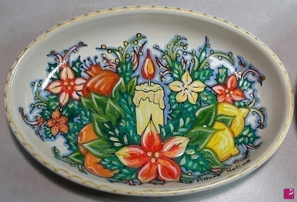 quadri in vendita online - Ceramica artistica siciliana - collezione 2021 n.° 47 serie : tema natalizio 