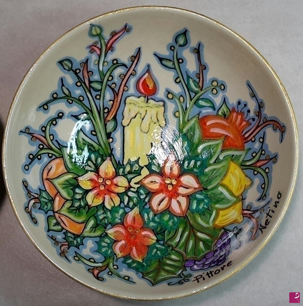 quadri in vendita online - Ceramica artistica siciliana - collezione 2021 n.°48  serie : tema natalizio