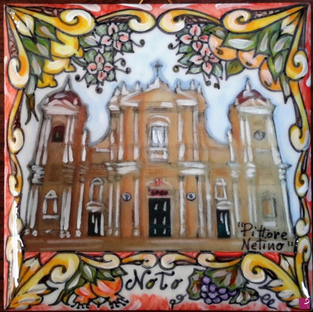 quadri in vendita online - Ceramica artistica siciliana - collezione 2022 n.° 17 serie: souvenir siciliani  