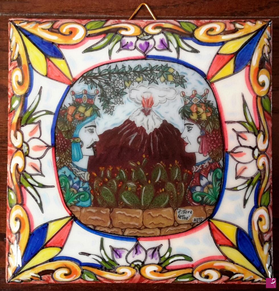 quadri in vendita online - Ceramica artistica siciliana - collezione 2022 n.° 36 