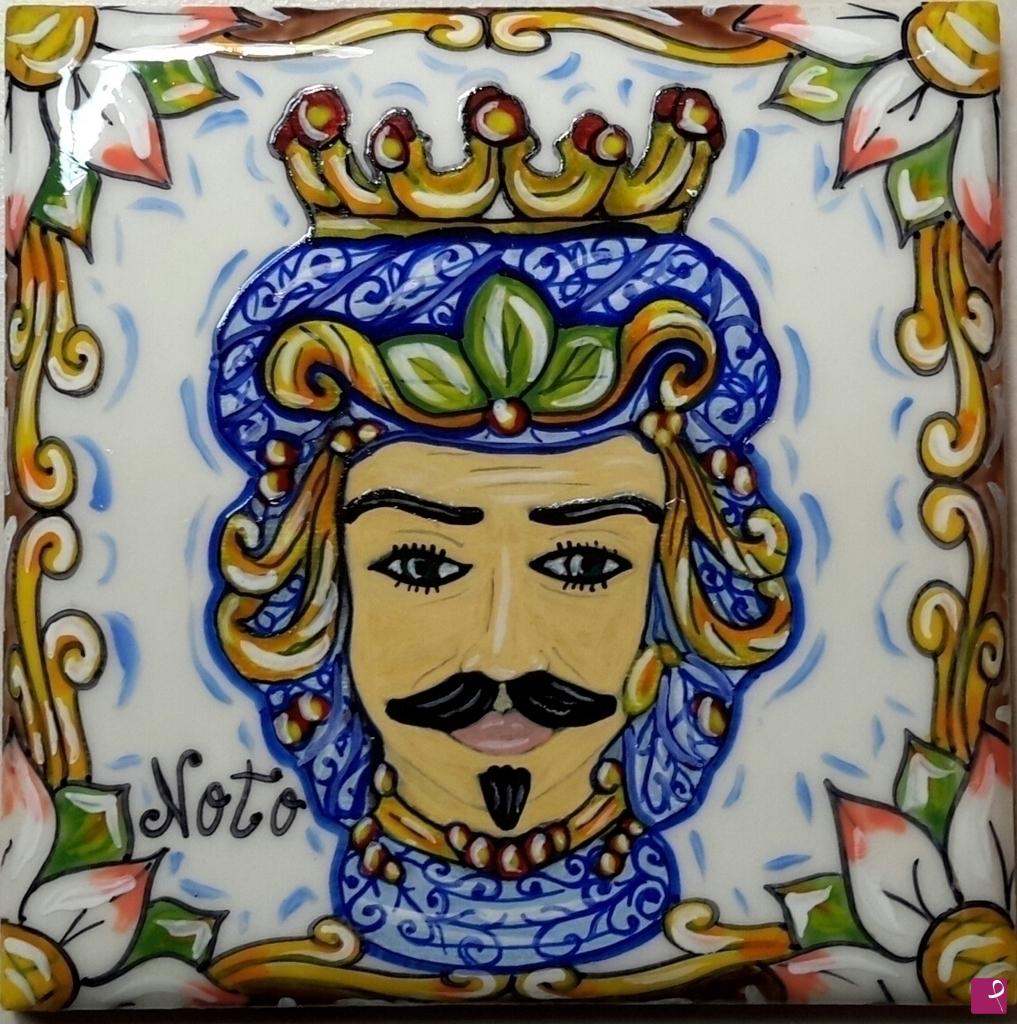 quadri in vendita online - Ceramica artistica siciliana - collezione 2022 n.° 6 serie: souvenir siciliani