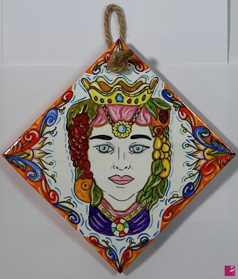 quadri in vendita online - Ceramica siciliana - collezione 2019 n.° 57 serie : souvenir siciliani 