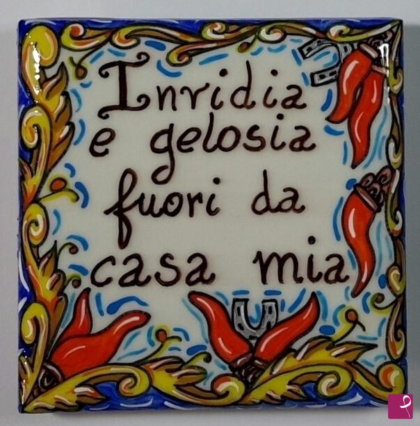 quadri in vendita online - Ceramica siciliana - collezione 2019 n.° 64  serie: souvenir siciliani