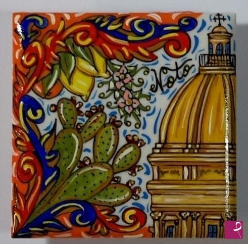 quadri in vendita online - Ceramica siciliana - collezione 2019 n.° 79 serie : souvenir siciliani