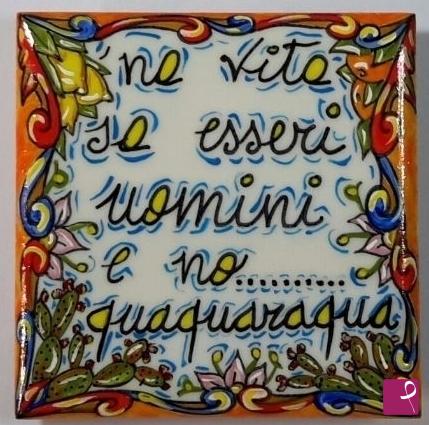 quadri in vendita online - Ceramica siciliana - collezione 2019 n.° 82 serie : modi di dire