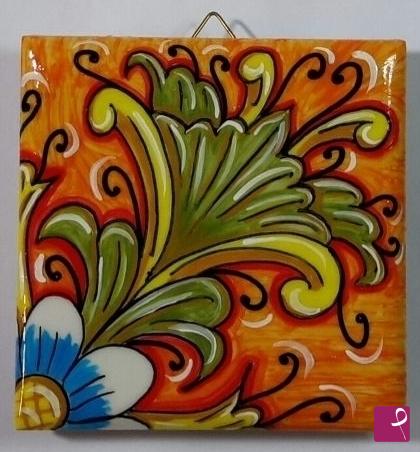 quadri in vendita online - Ceramica siciliana - collezione 2019  n.° 95  serie : souvenir sicilianai