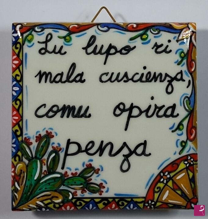 quadri in vendita online - Ceramica siciliana - collezione 2019 n.°8 " Proverbi siciliani "