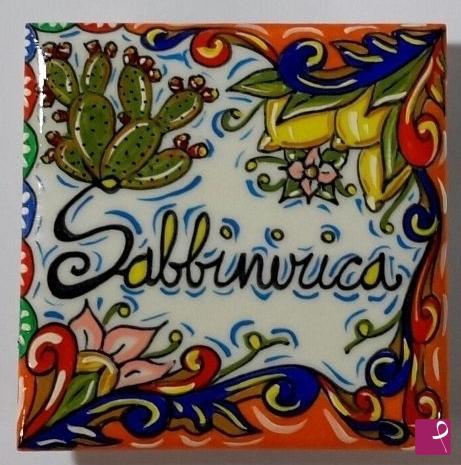 quadri in vendita online - Ceramica siciliana - collezione 2019 n.°80  serie:  parole siciliane