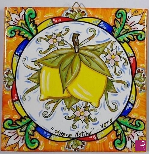 quadri in vendita online - Ceramica siciliana - collezione 2020 n.° 1   serie: souvenir siciliani