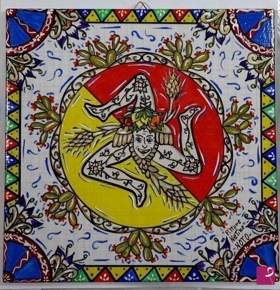 quadri in vendita online - Ceramica siciliana - collezione 2020 n.°5 serie : souvenir siciliani