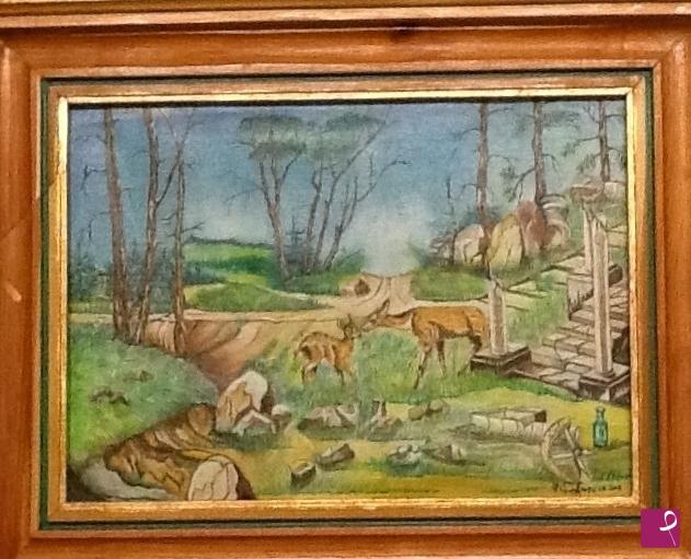 quadri in vendita online - Cerbiatti nel bosco