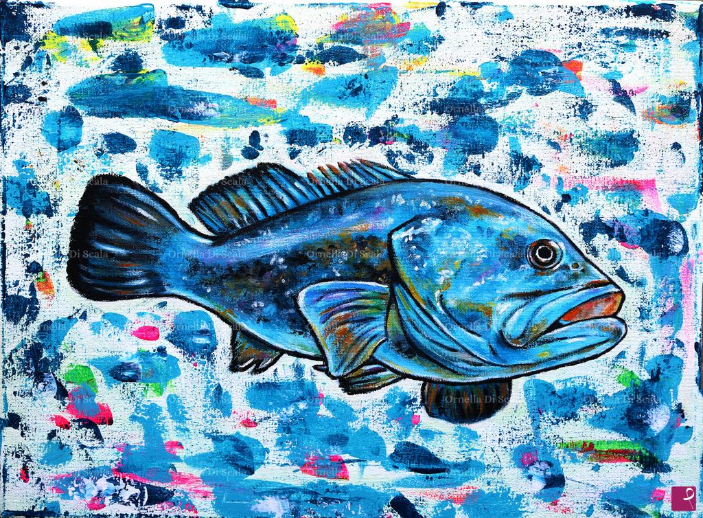 quadri in vendita online - Cernia blu