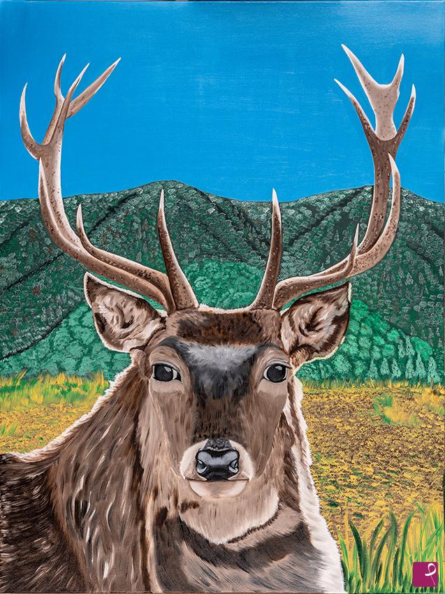 quadri in vendita online - Cervo, il Re del Bosco
