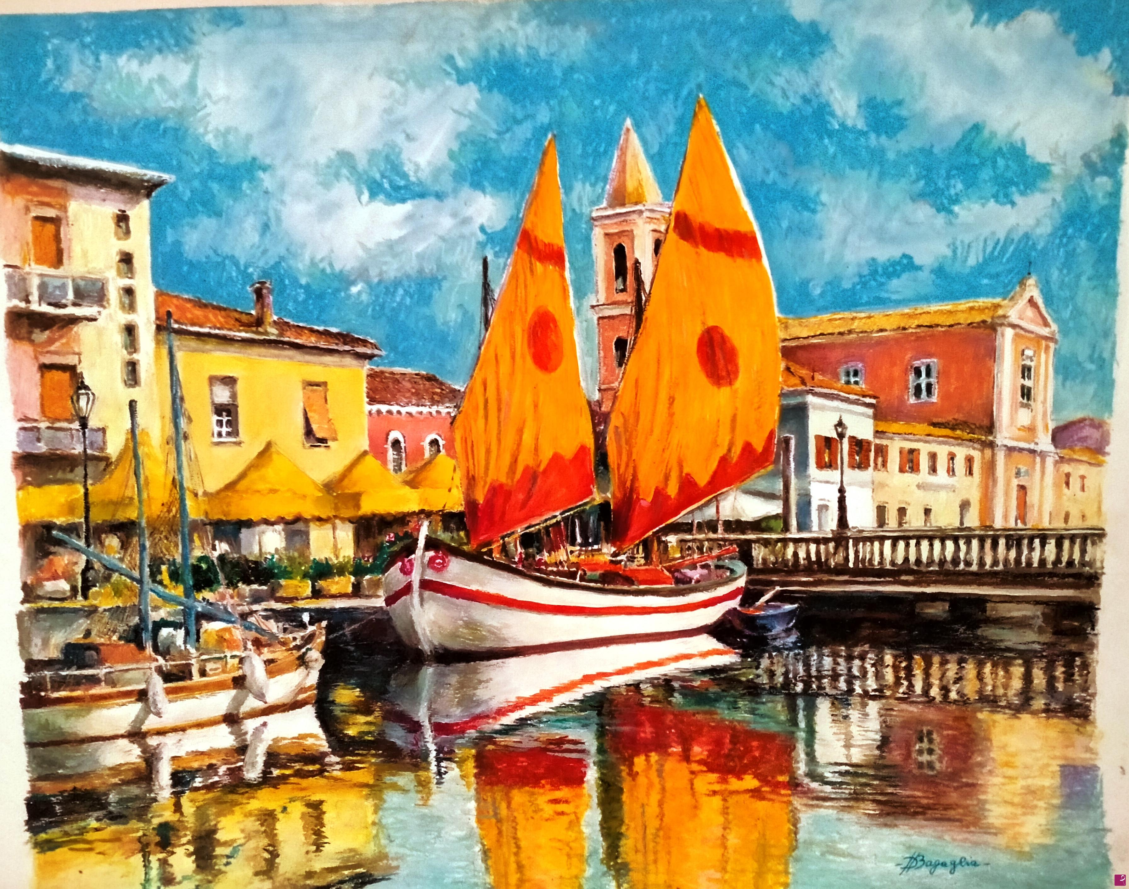 quadri in vendita online - CESENATICO  PORTO CANALE