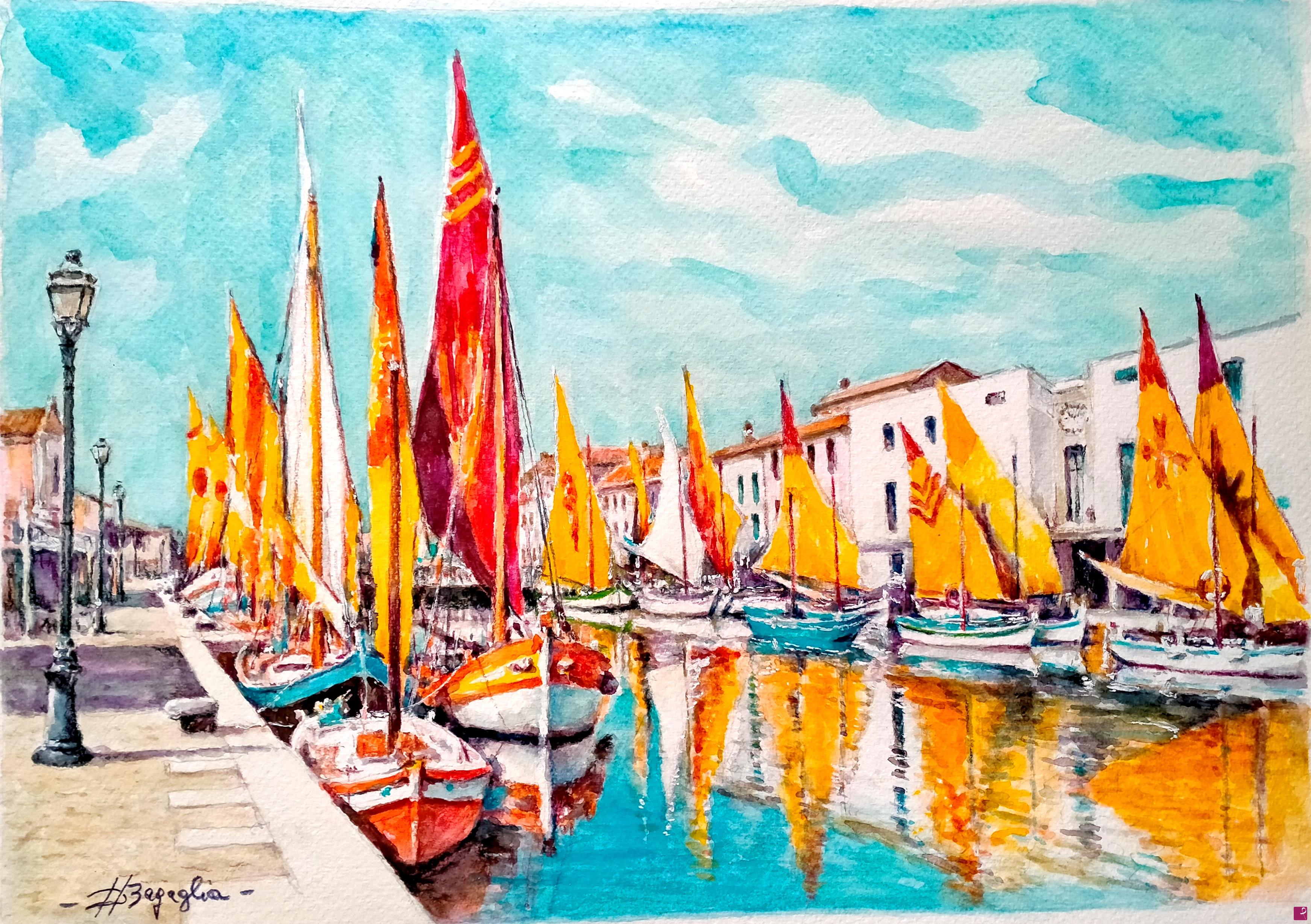 quadri in vendita online - CESENATICO  PORTO CANALE LEONARDESCO
