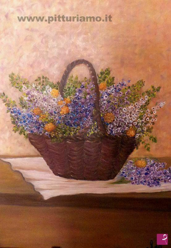 quadri in vendita online - cestino dei fiori