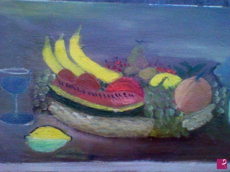 quadri in vendita online - cesto con frutta