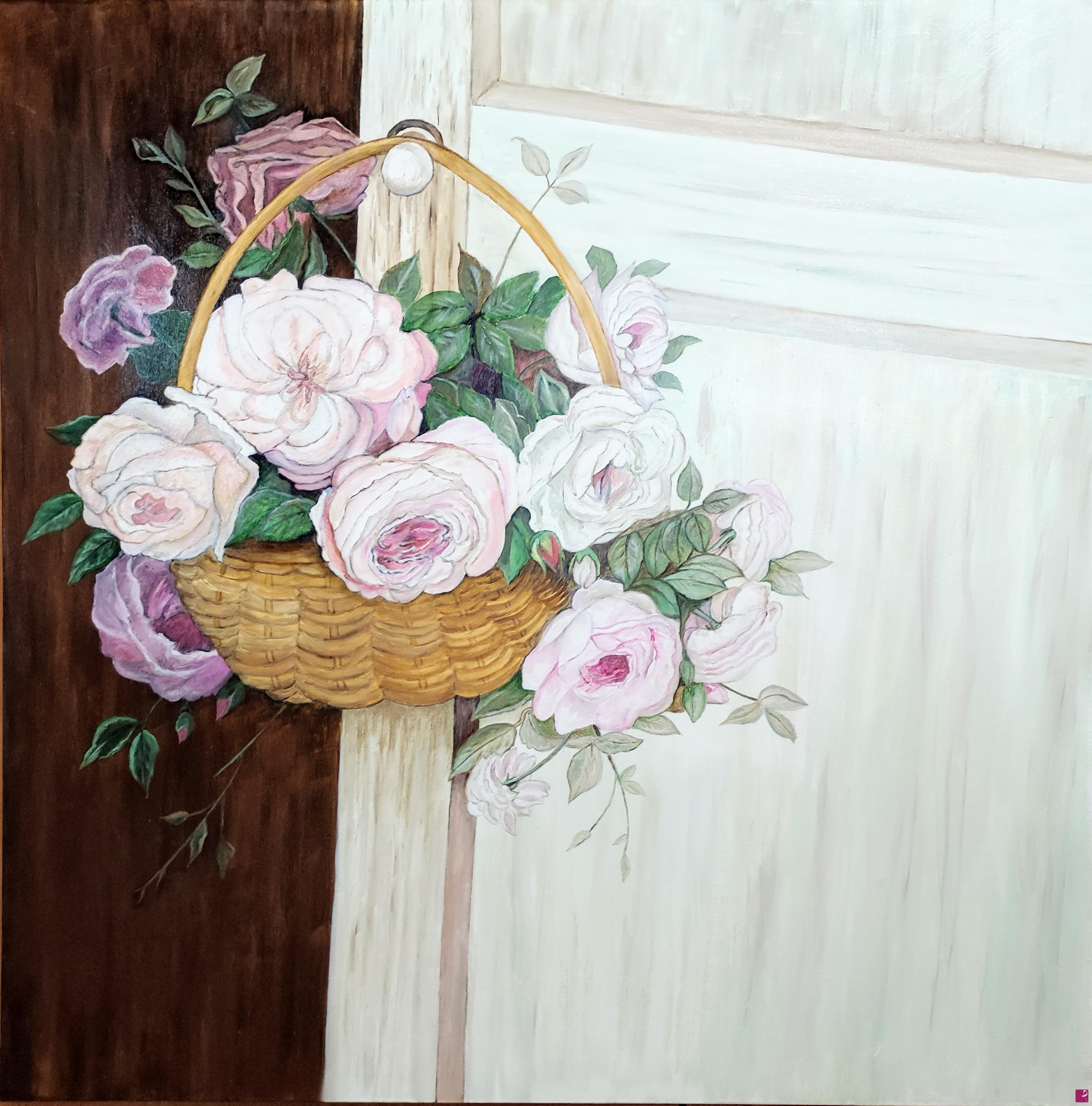 quadri in vendita online - cesto  di fiori