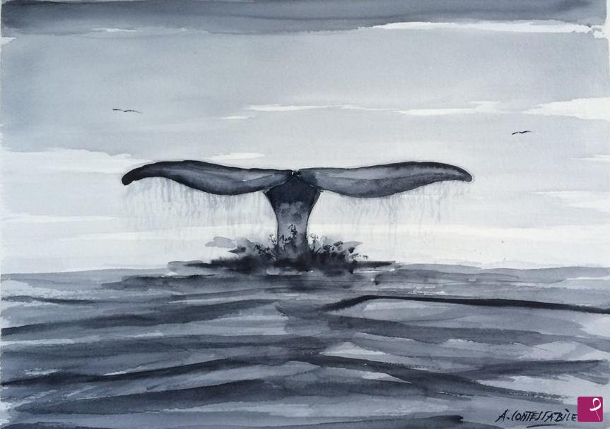 quadri in vendita online - "Cetacea"