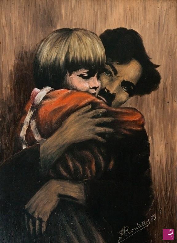 quadri in vendita online - Chaplin - The kid 1