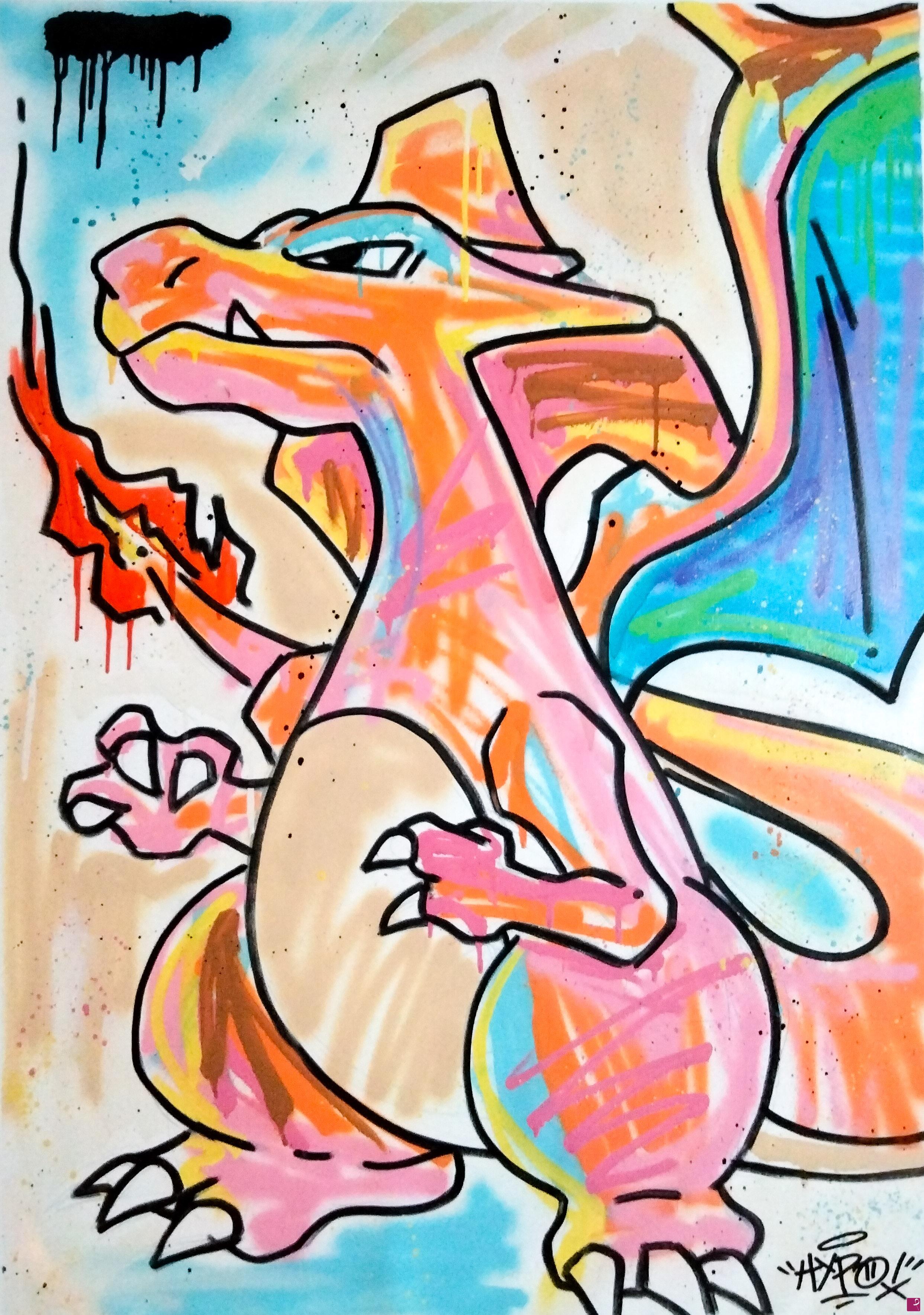quadri in vendita online - Charizard - Expand your energy 